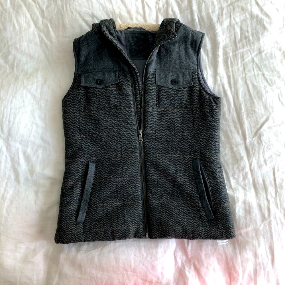 Prana puffy plaid vest